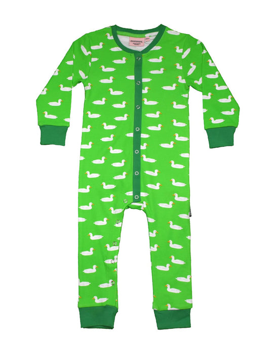 Pyjama ENTENTEICH in GRÜN aus Biobaumwolle von moromini