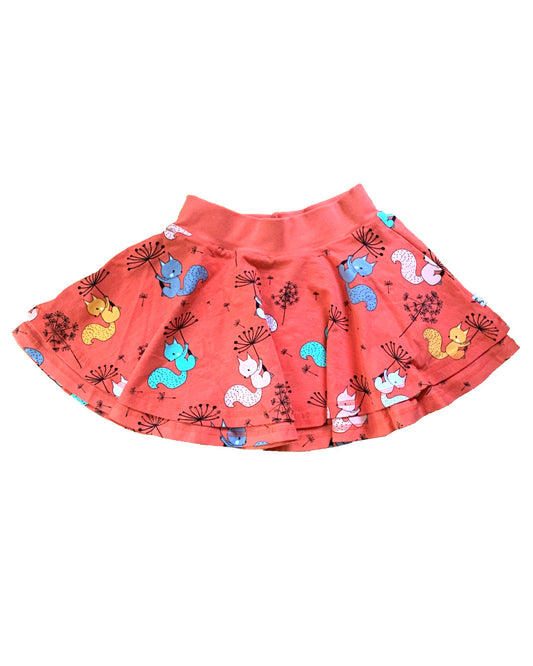 Süßer Rock doppellagig, aus Biobaumwolle für Kinder