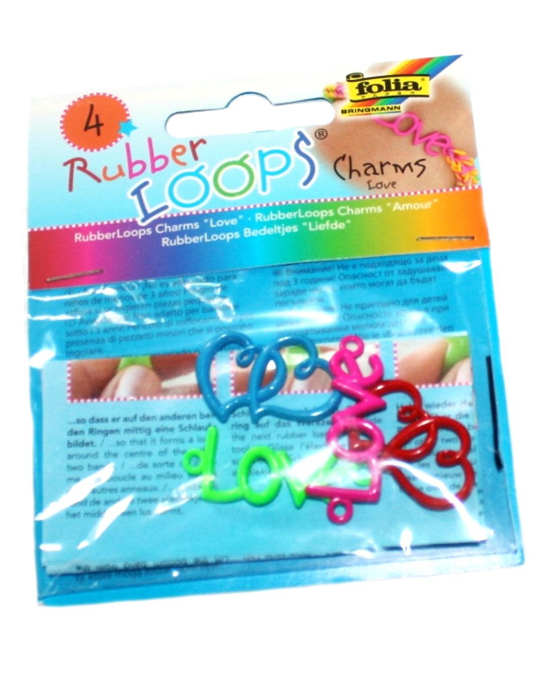 Rubber Loops Charms LOVE