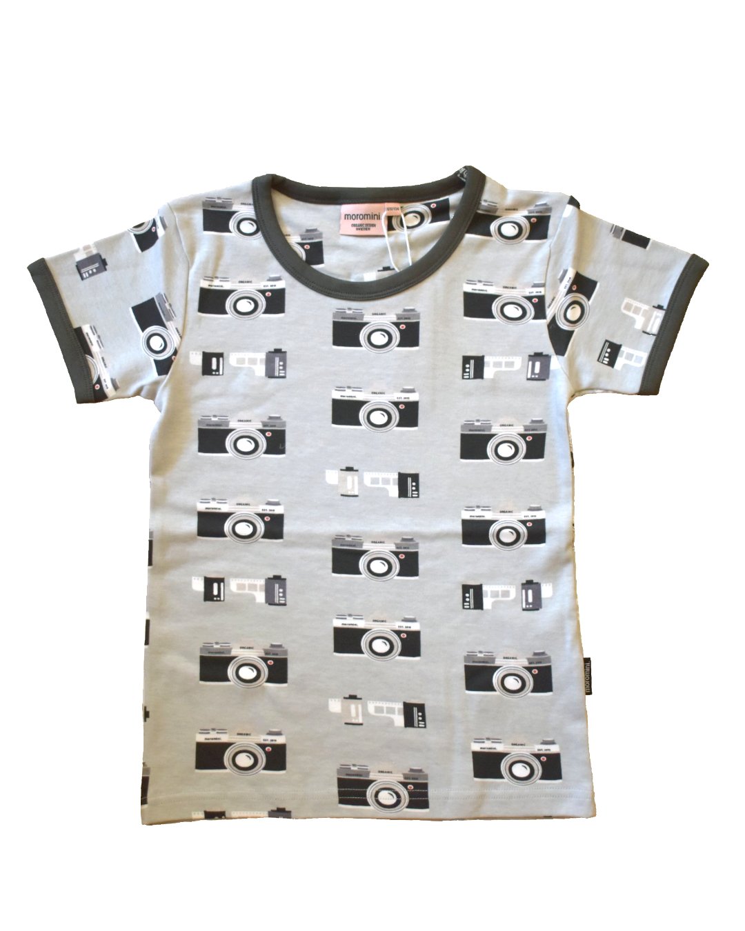 T-Shirt mit Fotoapparate aus Biobaumwolle von moromini