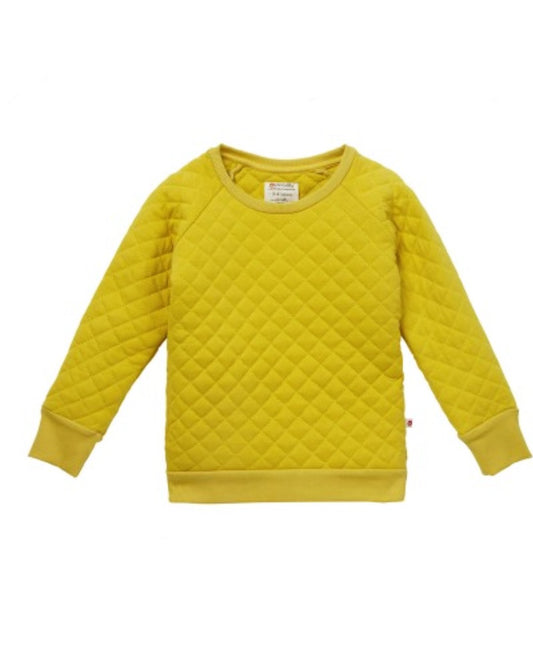 Gestepptes Shirt in gelb aus Biobaumwolle von Piccalilly
