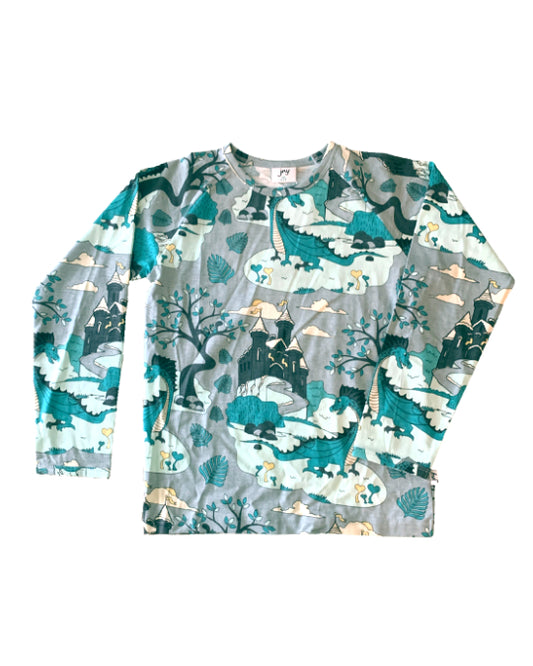 Shirt FANTASY aus Biobaumwolle mit Drachen und Ritterburg