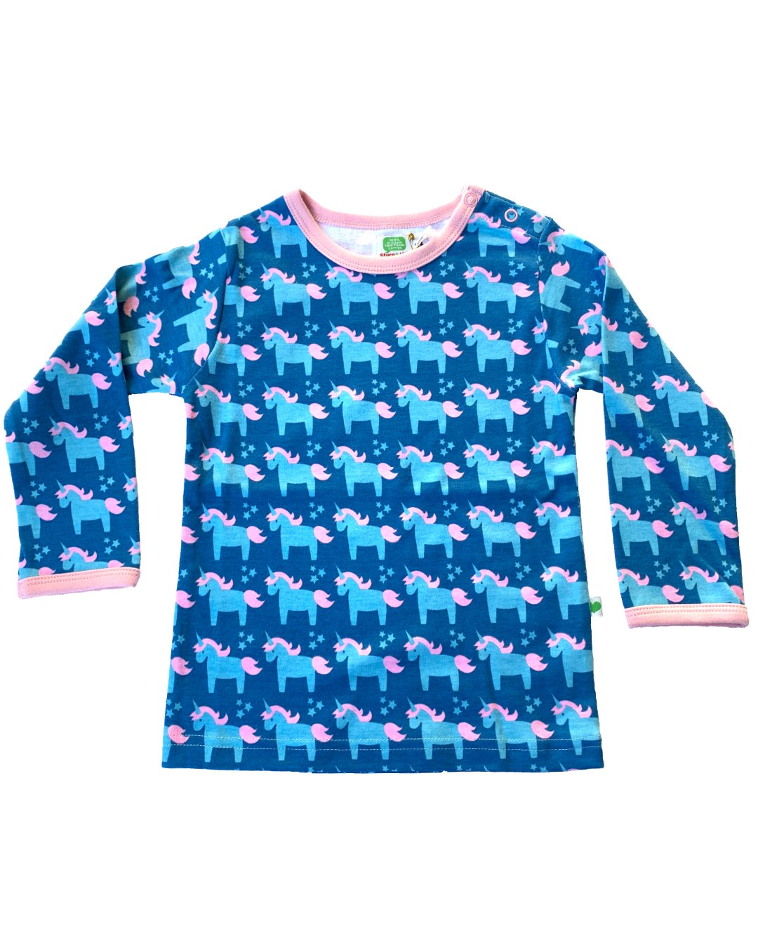Shirt für Kinder mit Einhorn Allover Print aus Biobaumwolle