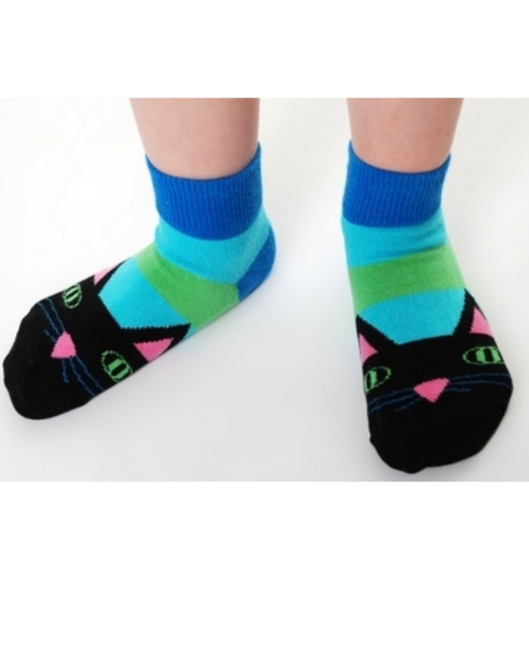 Socke mit Katzen aus Biobaumwolle von DUNS Sweden 