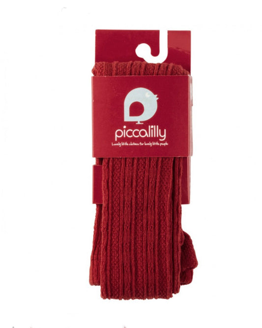 Rote Kinderstrumpfhose von Piccalilly aus Biobaumwolle