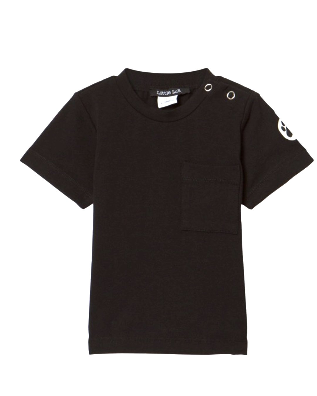 Schwarzes T-Shirt für Babys aus Biobaumwolle