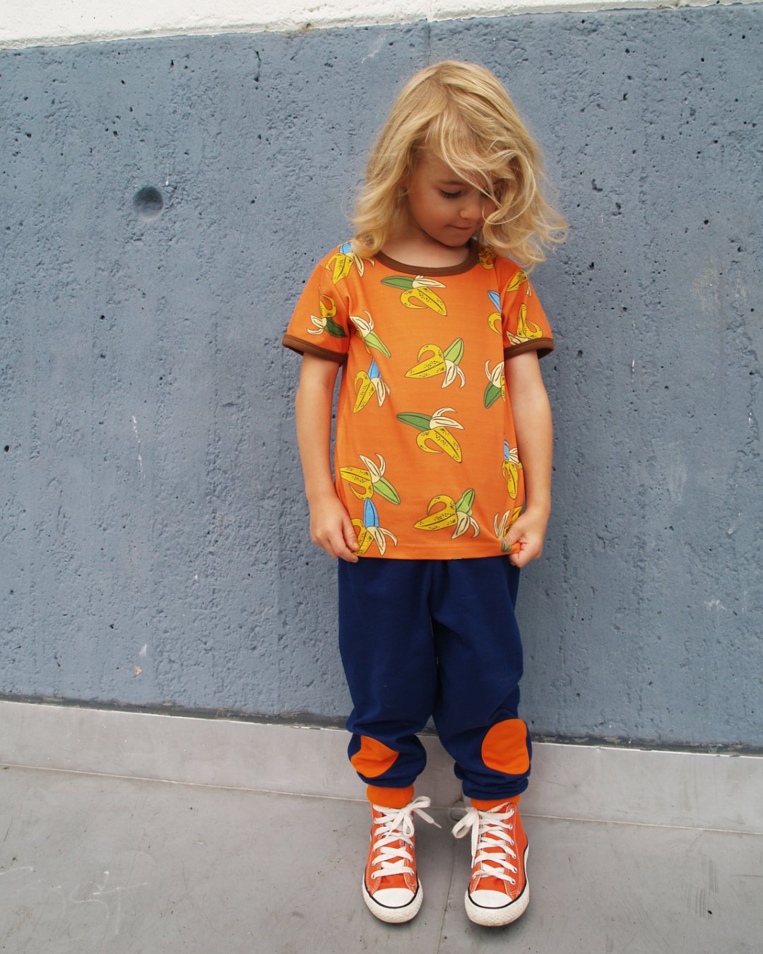T-Shirt CRAZY BANANA in orange von moromini