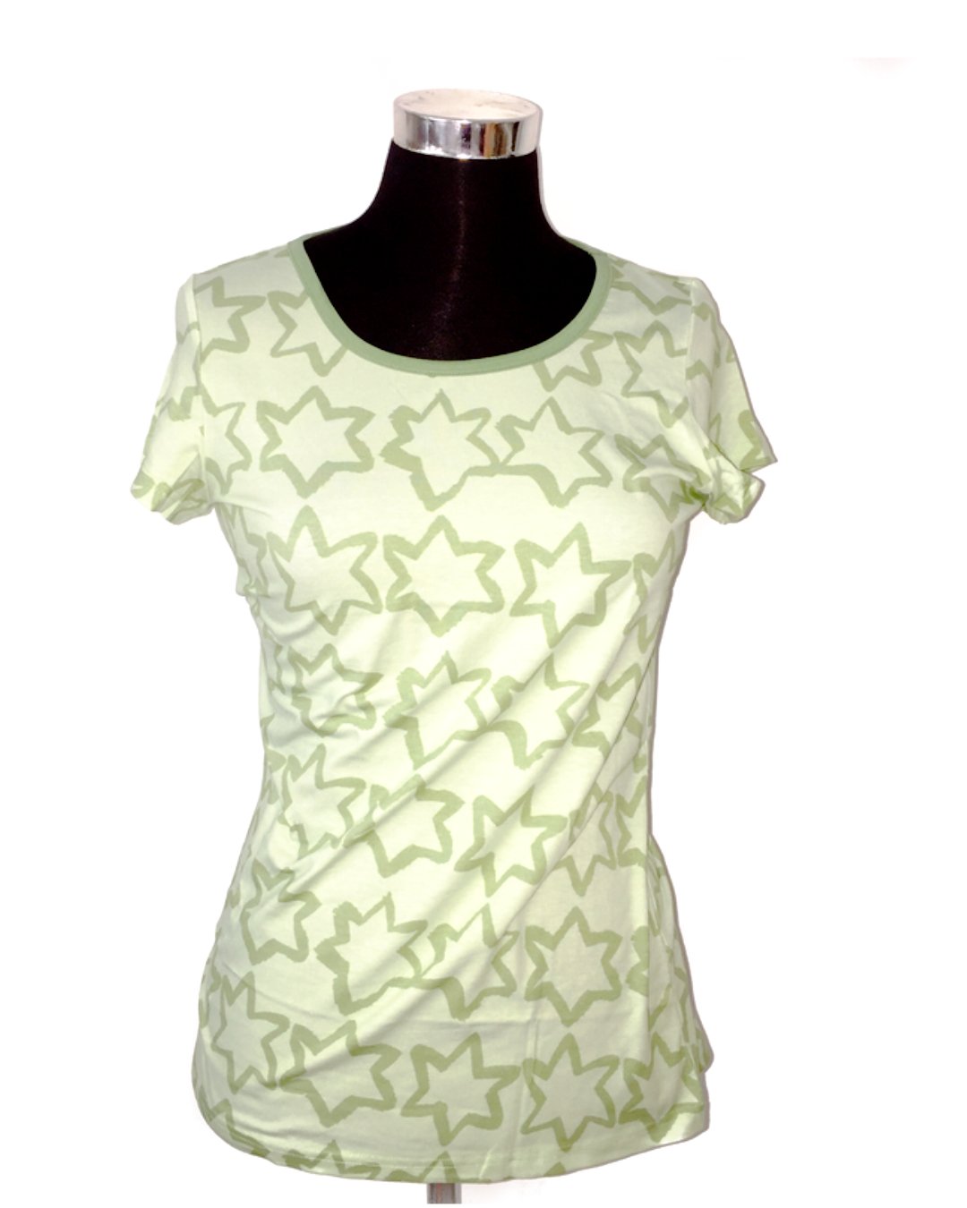 Grünes T-Shirt mit Sternen Print Von DUNS Sweden aus Biobaumwolle 