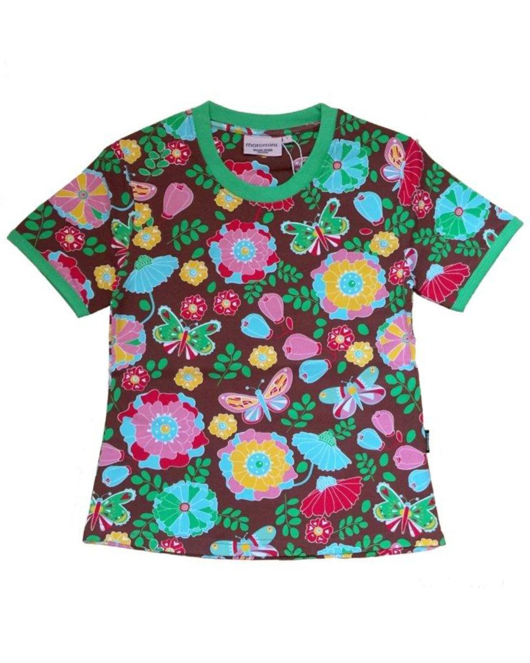 T-Shirt FLOWERS POWER  für Damen von moromini aus Biobaumwolle 