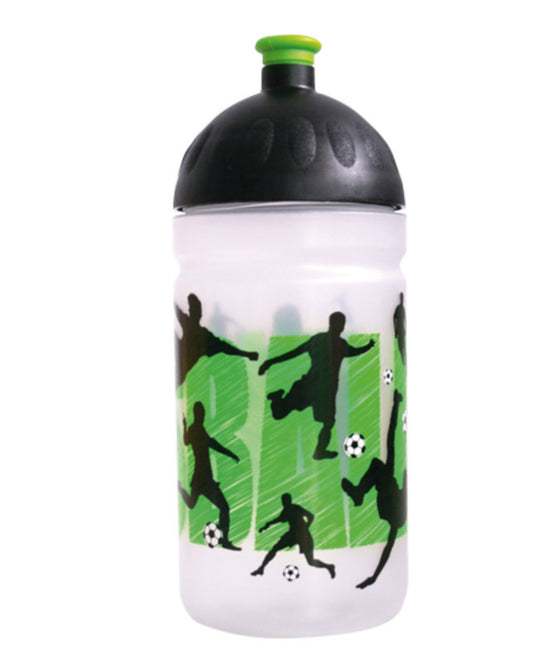 Wasserflasche mit Fussballmotiv
