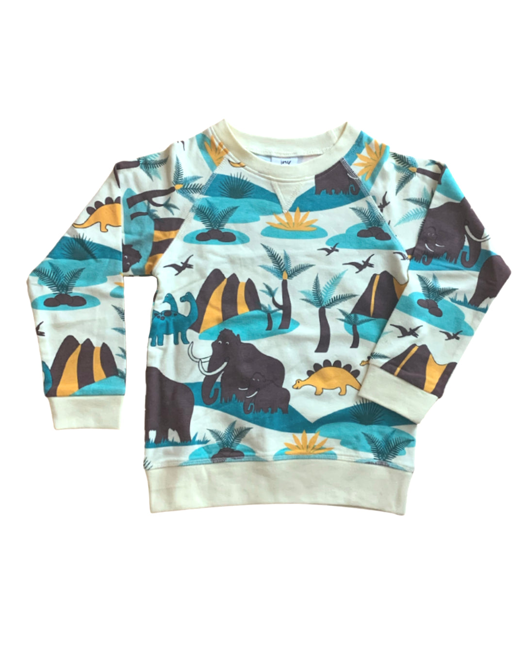 Shirt mit Dinos und Mammuts aus Biobaumwolle für Kinder 